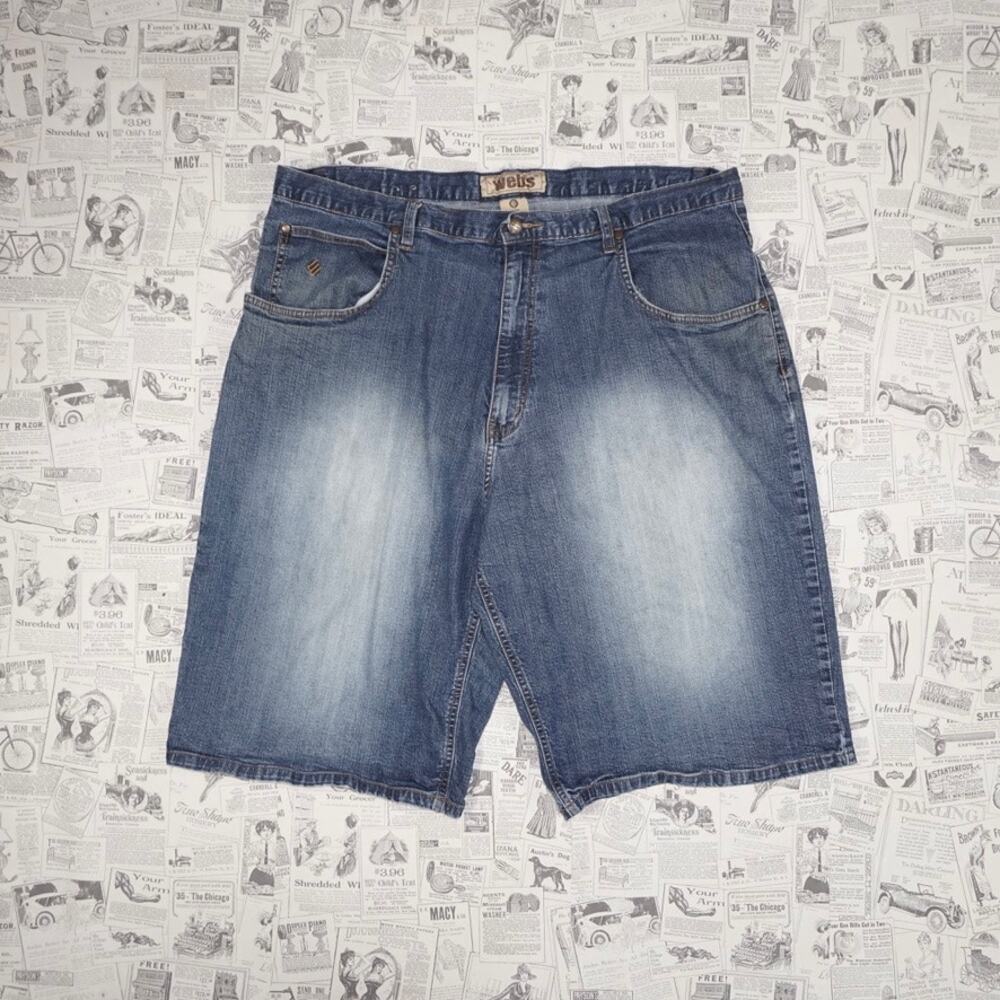 42 - Vintage Y2K WEBS baggy new york embroider 2000s jorts